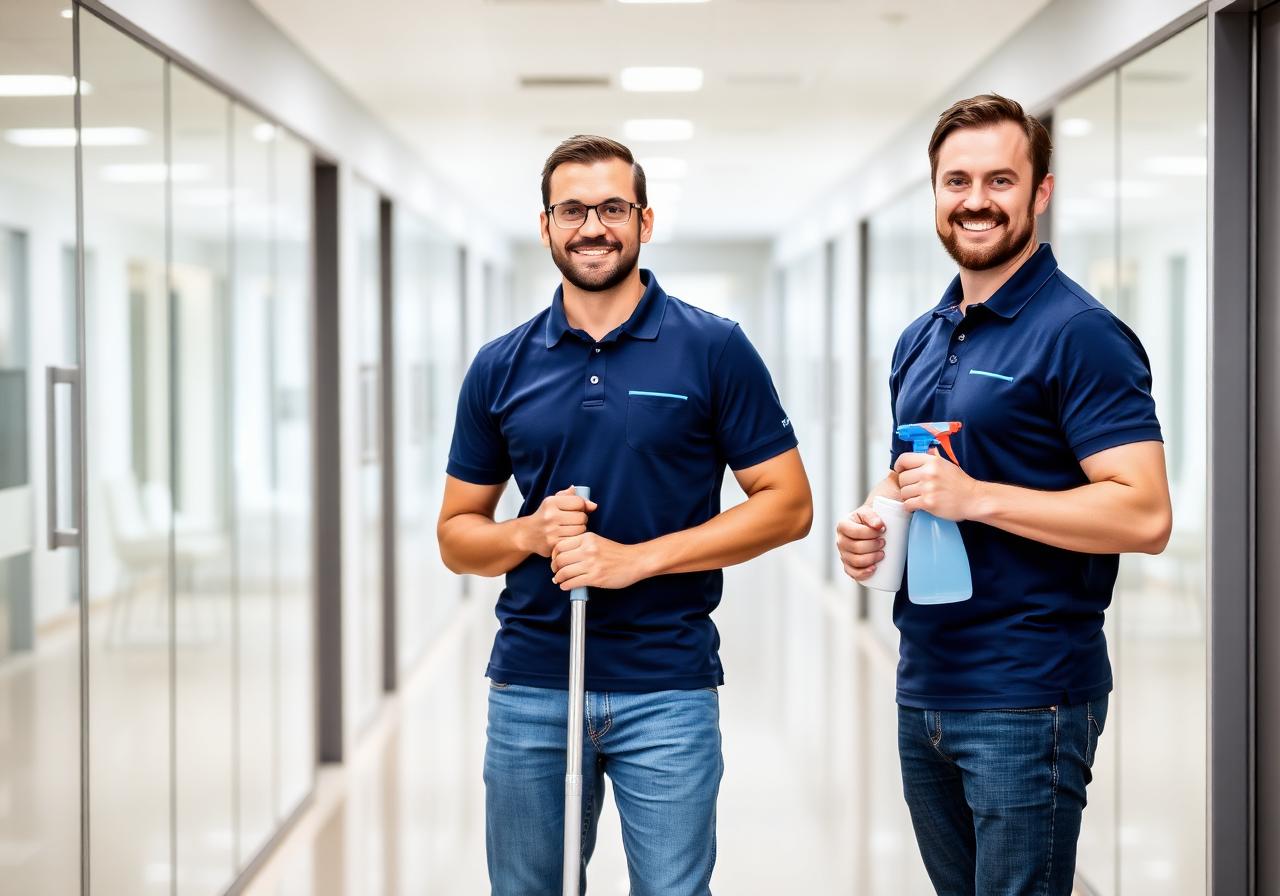 James and his partner, the Bright Cleaning team
